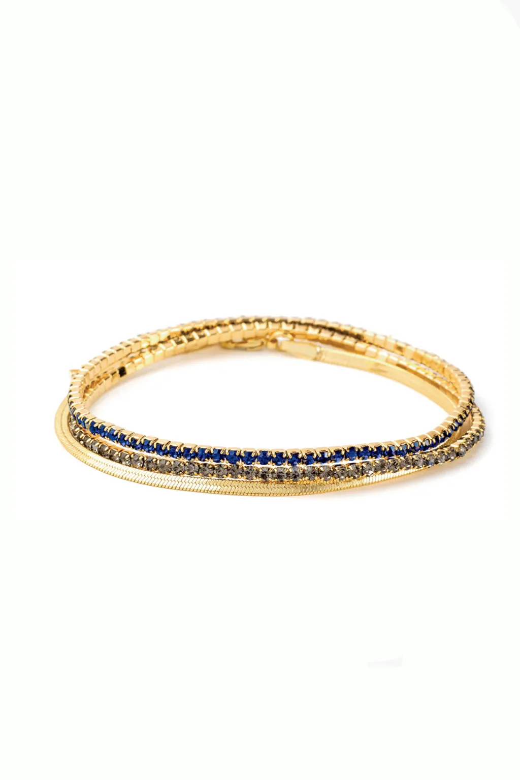 Gold Rhinestone Bracelet Trio
