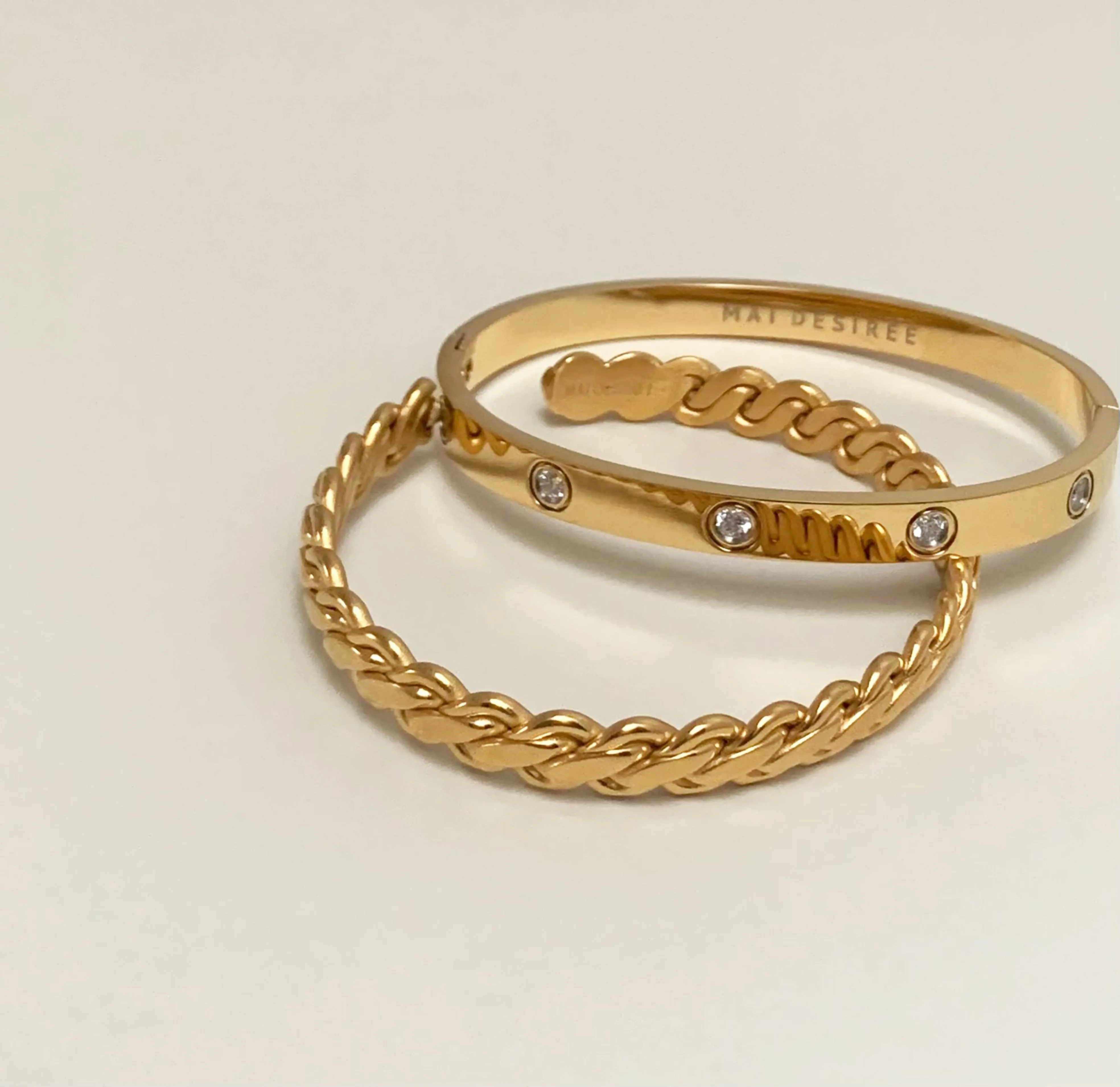 GOLD ROPE CUFF BRACELET - SAMPLE