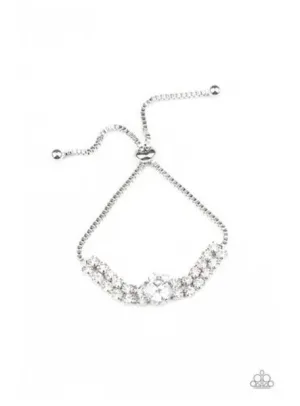 Gorgeously Glitzy White Bracelet