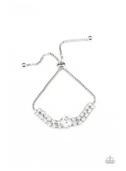 Gorgeously Glitzy White Bracelet