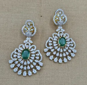 GREEN Diamond Rep earring