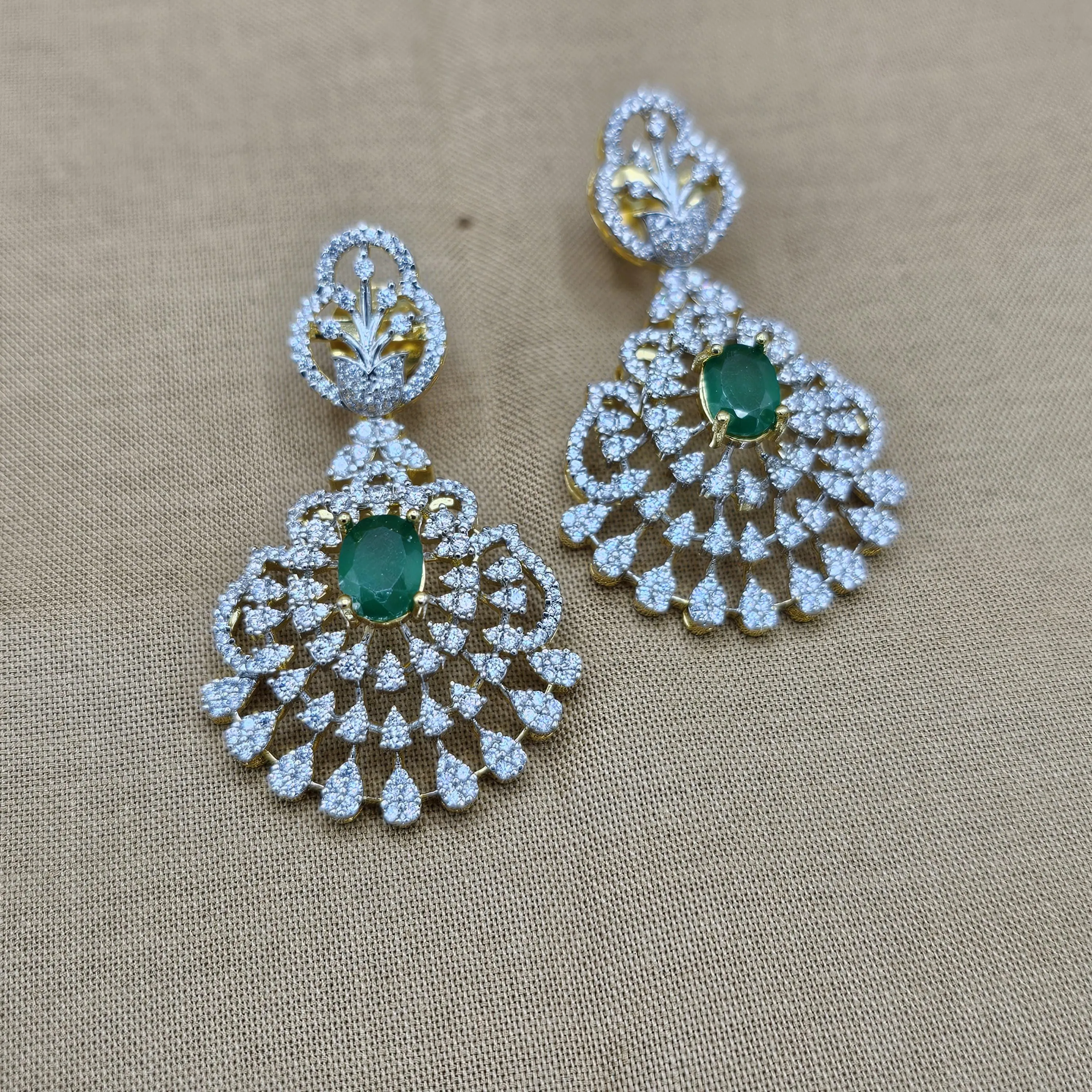 GREEN Diamond Rep earring