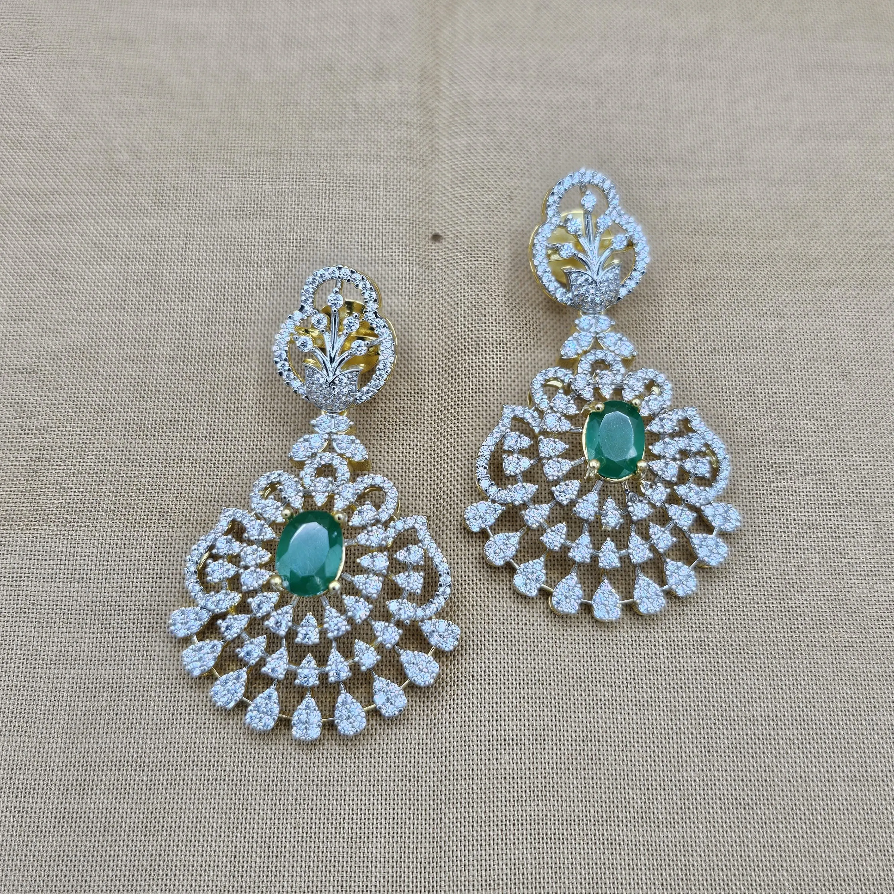 GREEN Diamond Rep earring