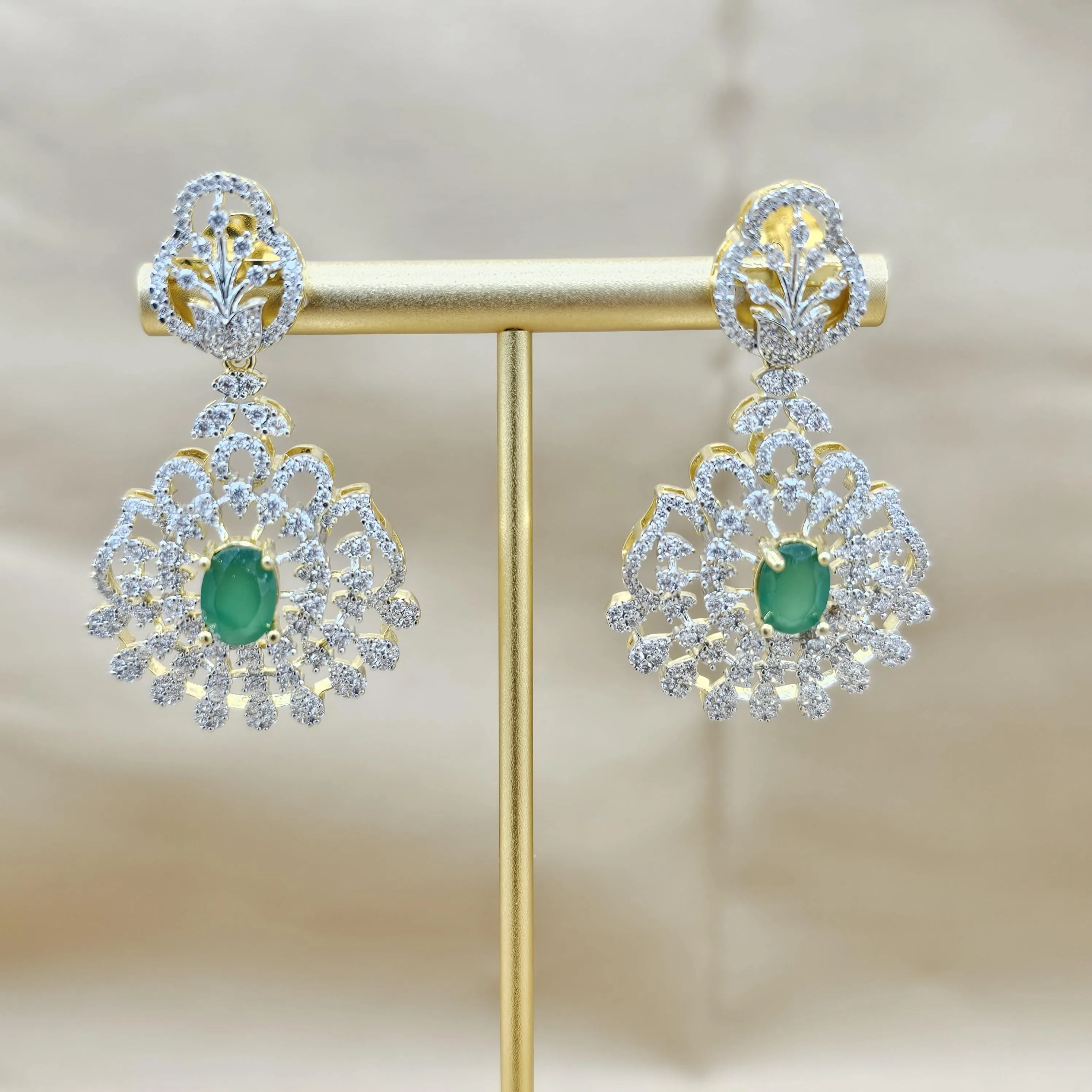 GREEN Diamond Rep earring