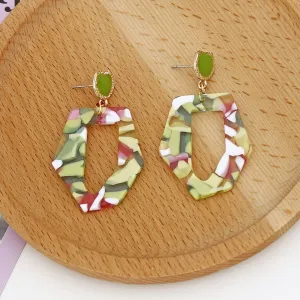 Greenish Pinkish Earrings