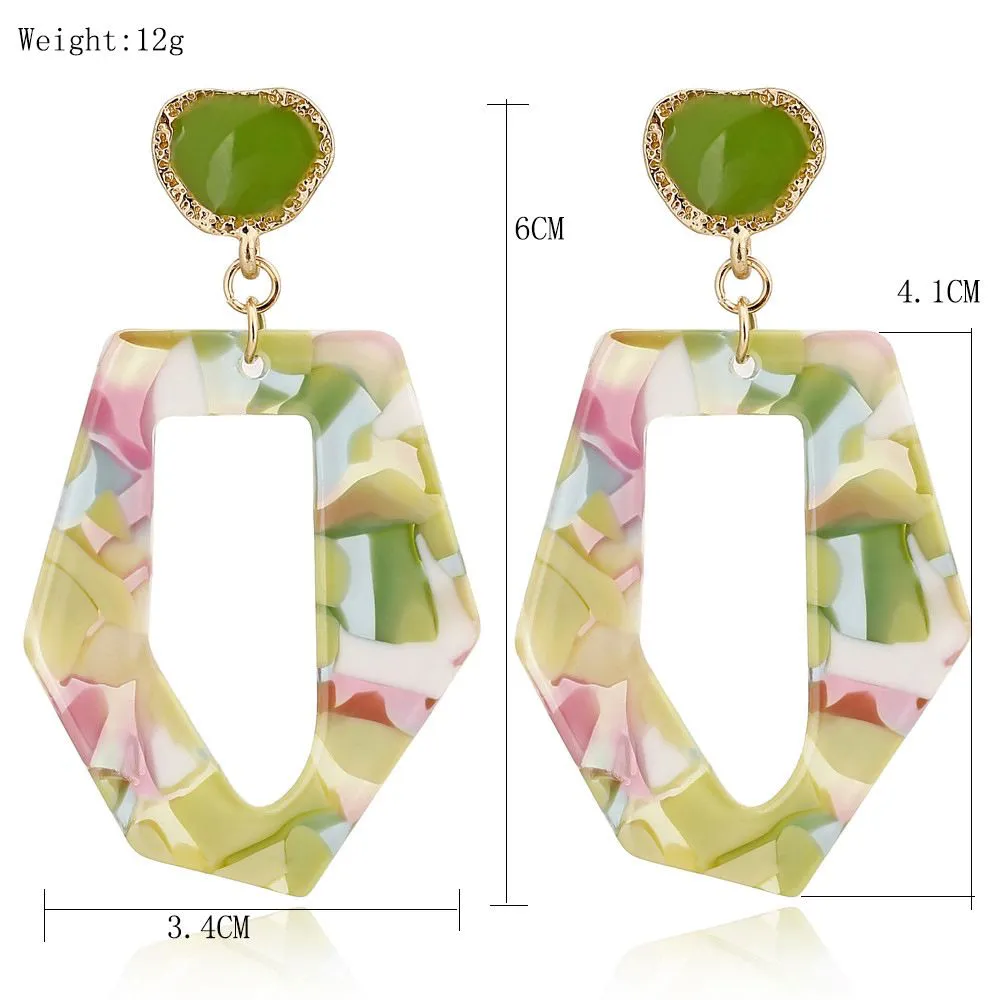 Greenish Pinkish Earrings