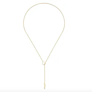 GUCCI 18K YELLOW GOLD LINK TO LOVE LARIAT NECKLACE