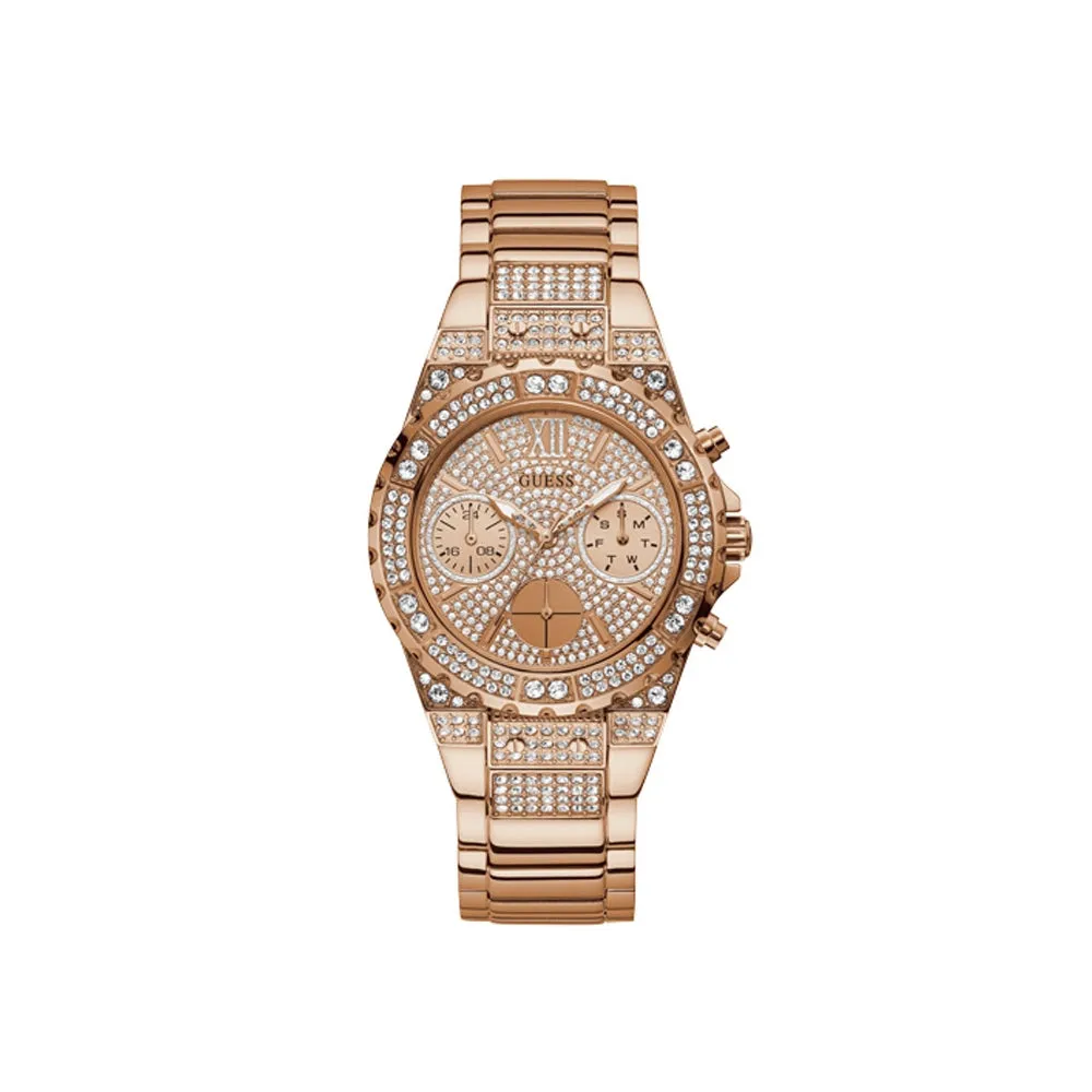 Guess Ladies Quartz Watch With Steel Case And Steel Bracelet