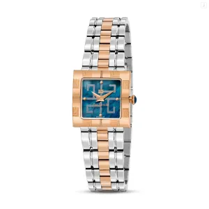 Guy Laroche Camille Ladies Blue MOP Dial Stainless Steel Rose Gold Watch