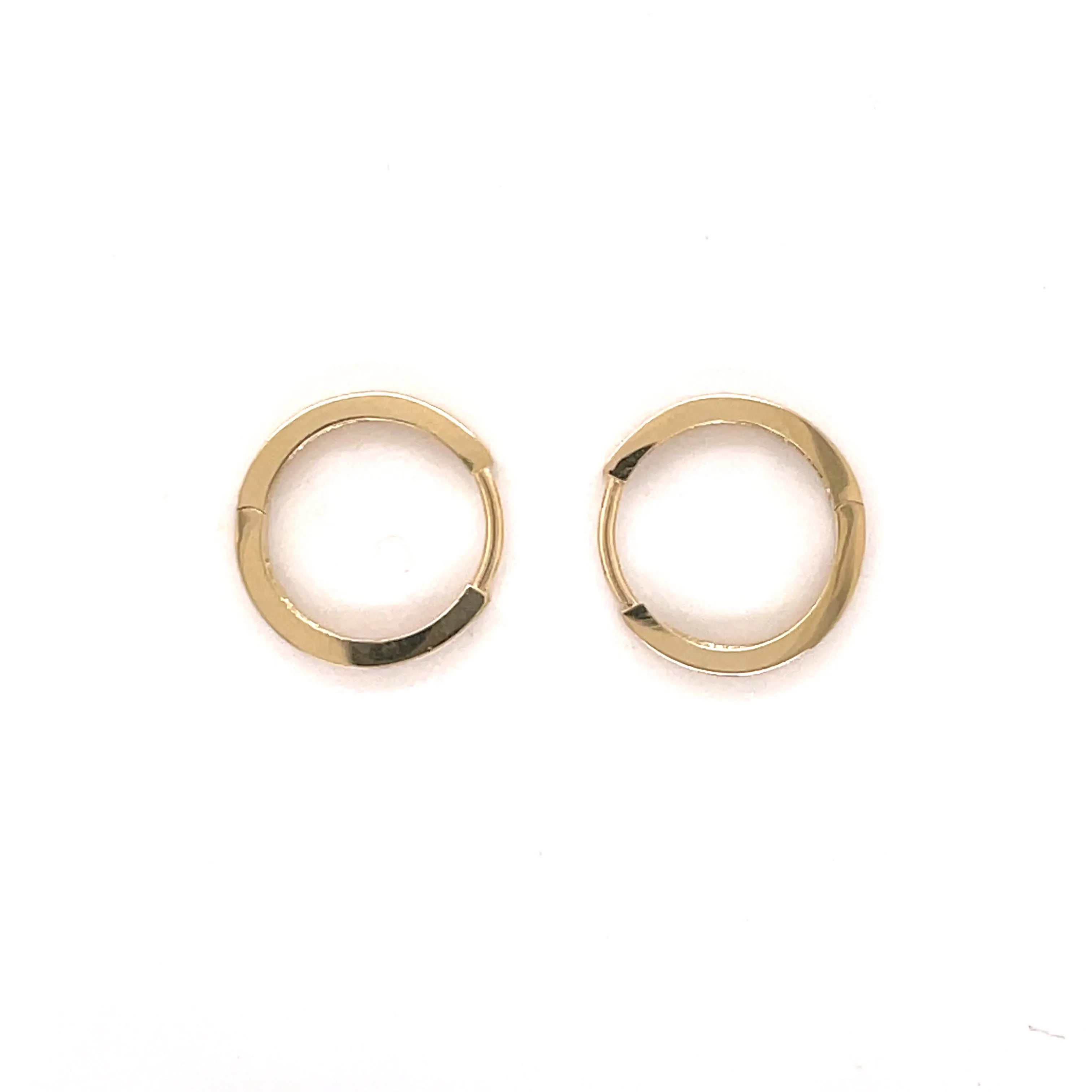 H0011 - 13mm Flat Hoop Earrings