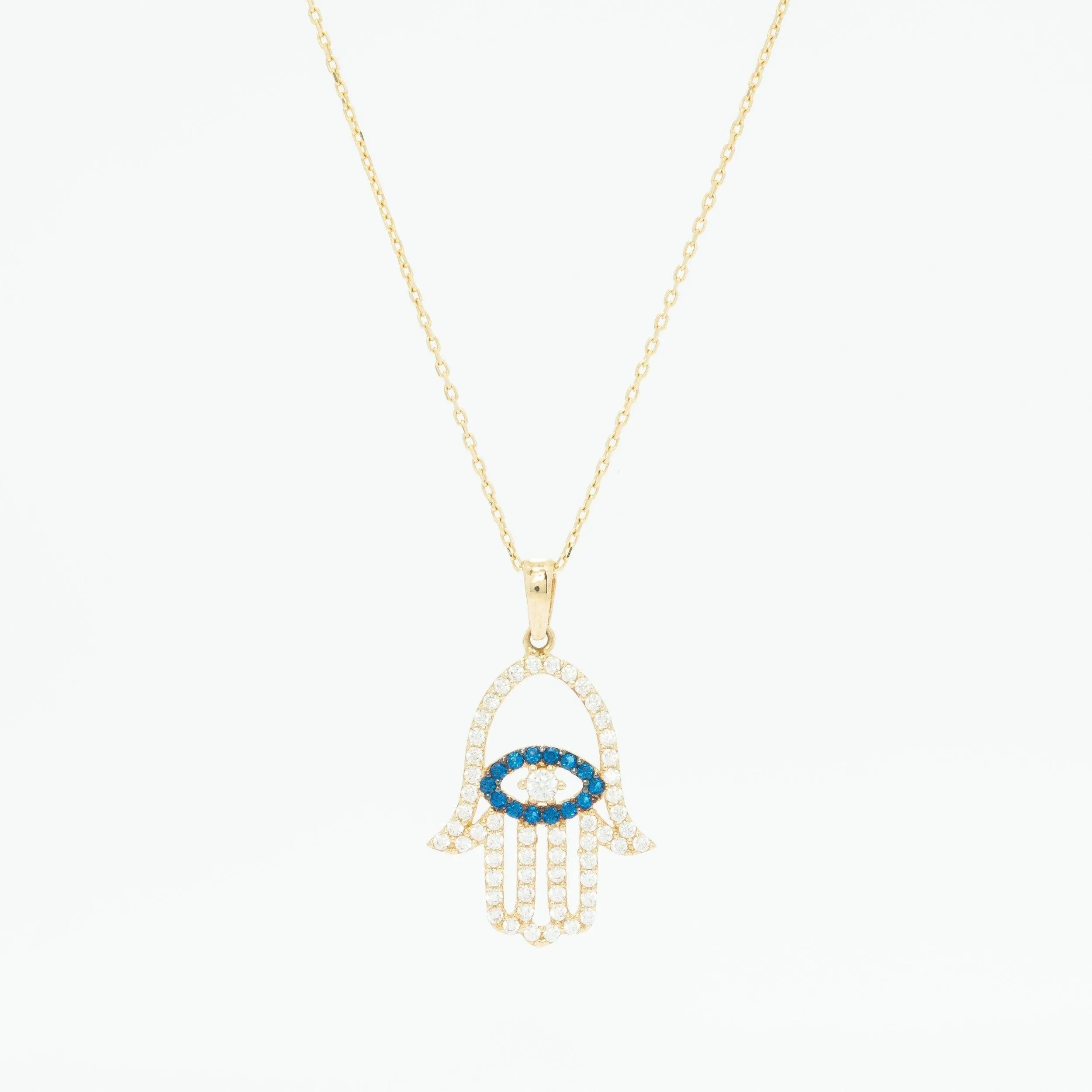 Hamsa Necklace - 18K Gold Vermeil