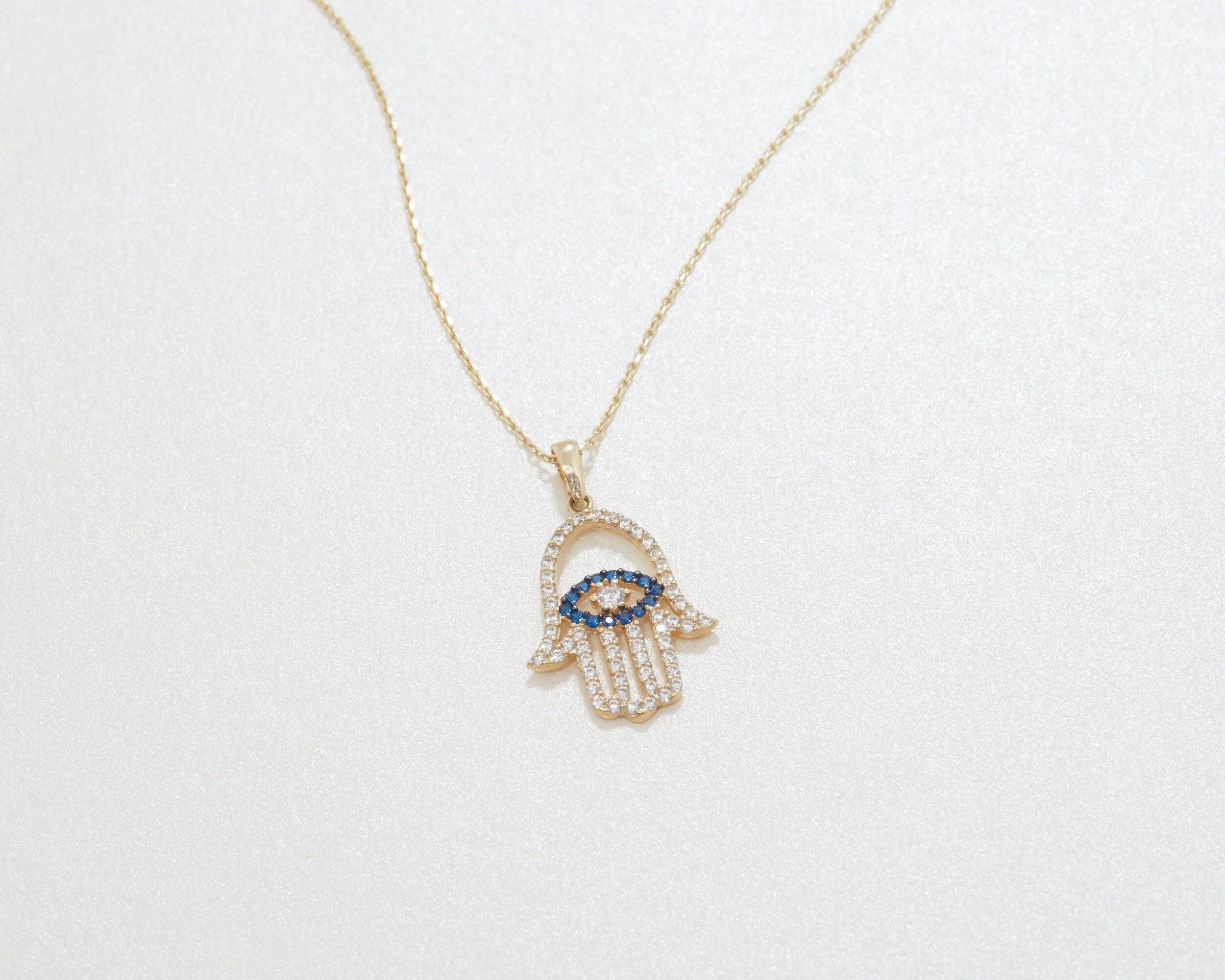 Hamsa Necklace - 18K Gold Vermeil