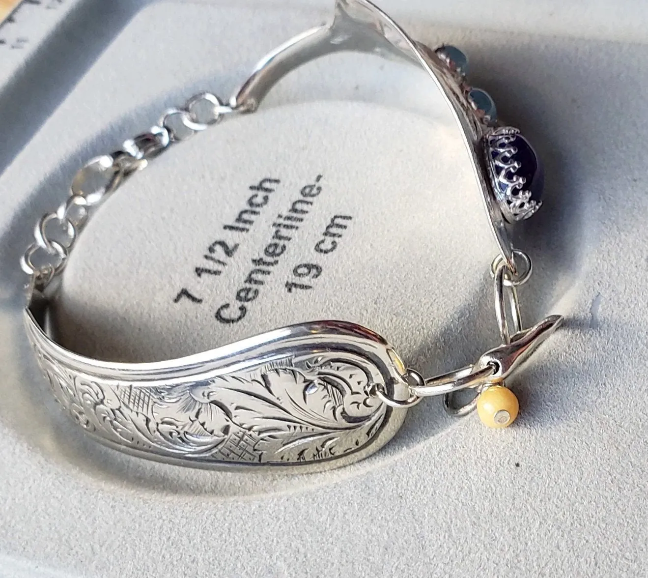 Handmade Vintage Spoon Bracelet - Sterling Silver