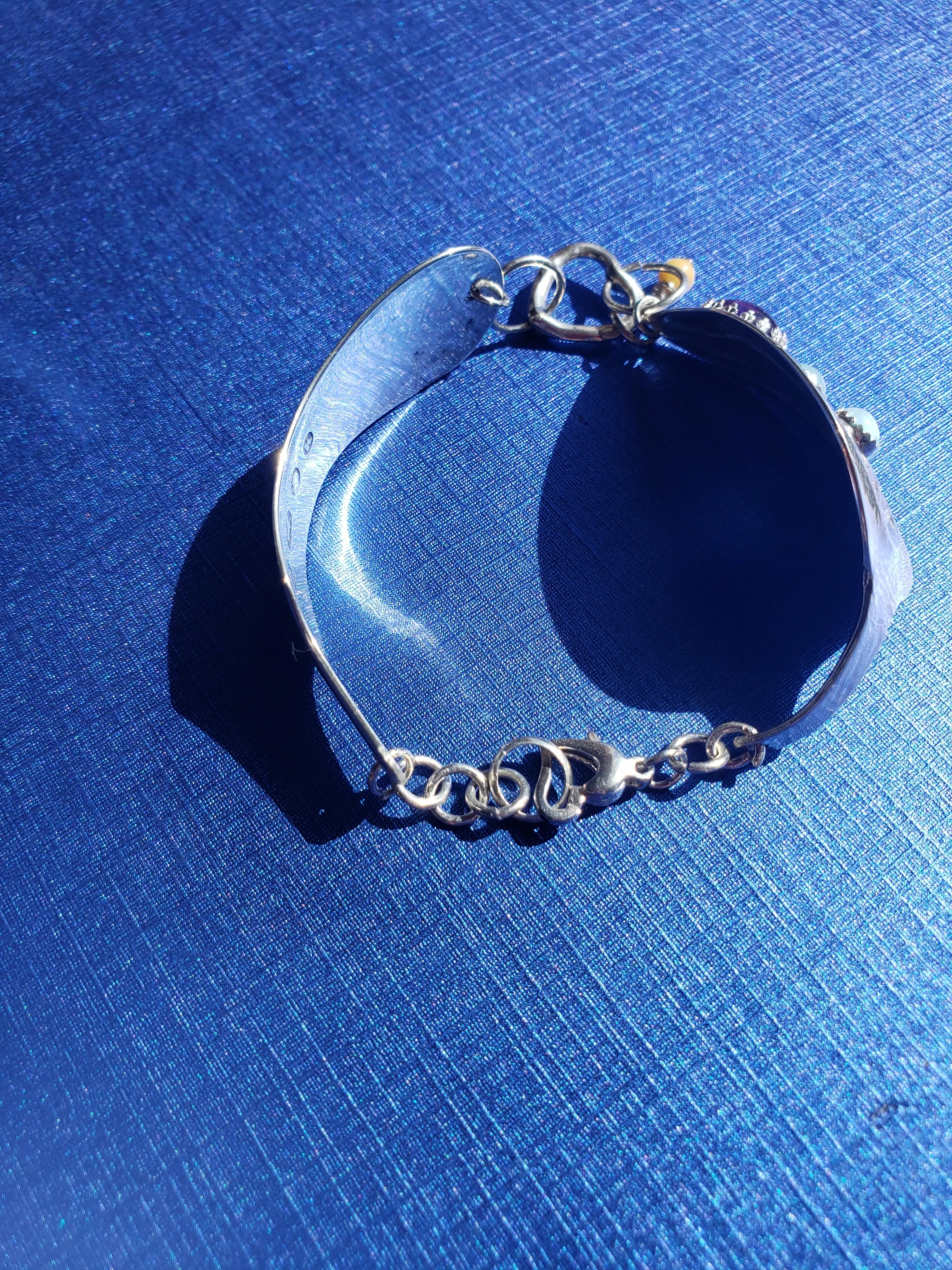 Handmade Vintage Spoon Bracelet - Sterling Silver