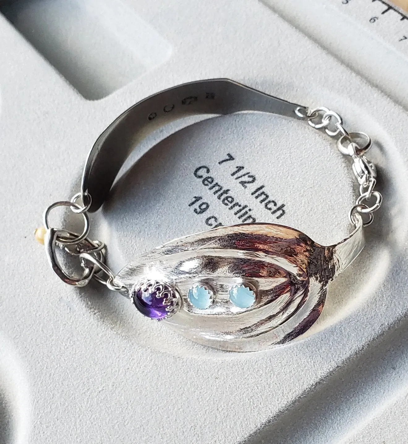 Handmade Vintage Spoon Bracelet - Sterling Silver