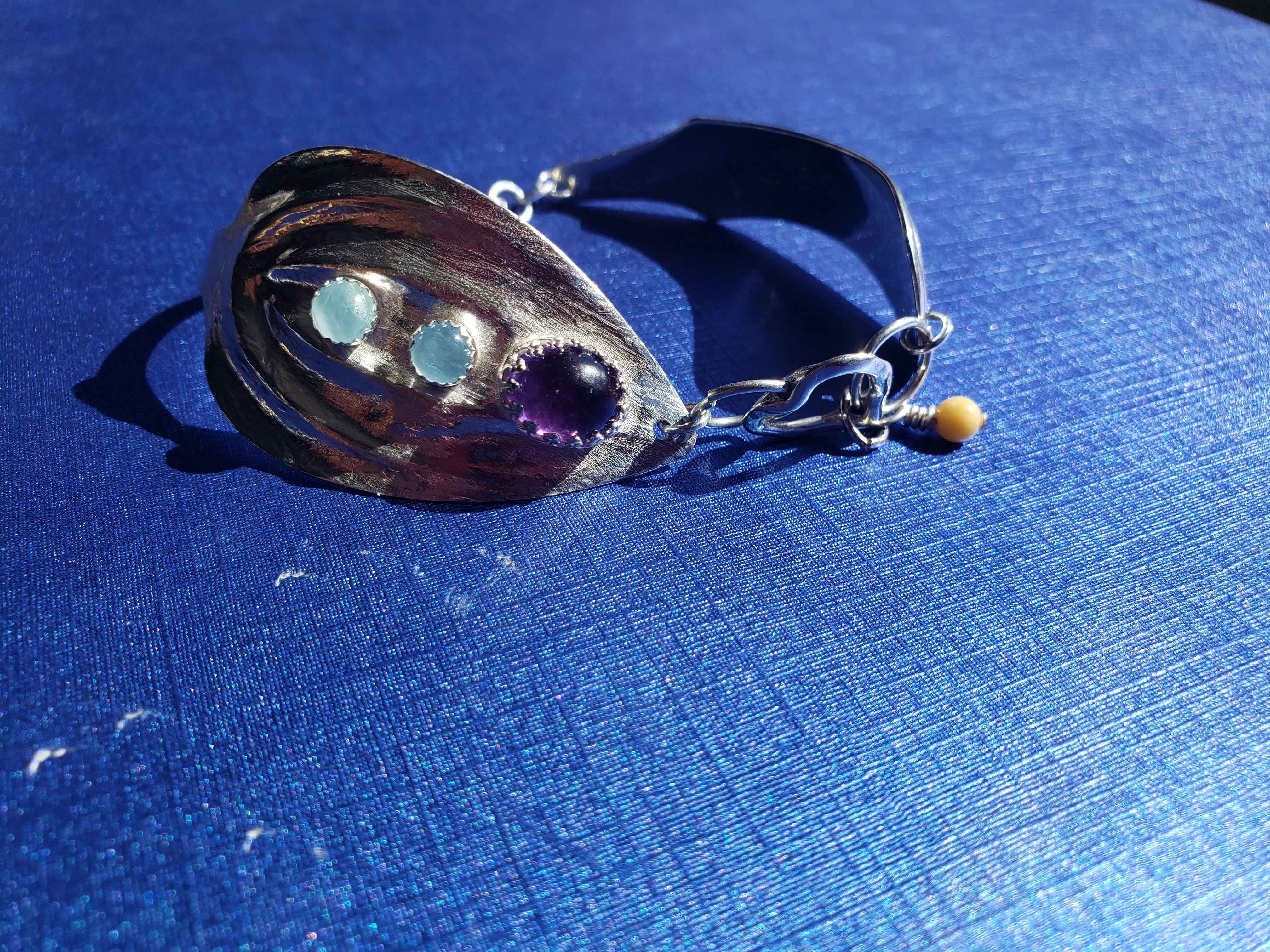 Handmade Vintage Spoon Bracelet - Sterling Silver
