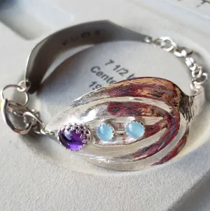 Handmade Vintage Spoon Bracelet - Sterling Silver