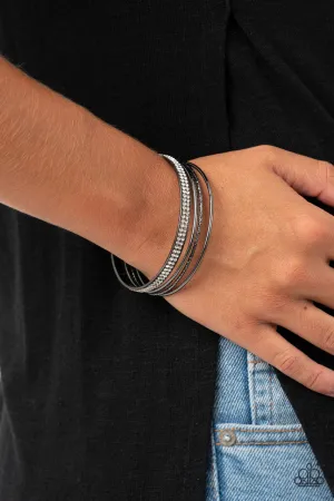 Heap It On Black Paparazzi Bracelet