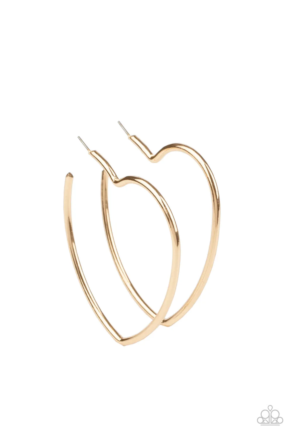 Heartbreaker Hustle Gold (Heart) Hoop Earring