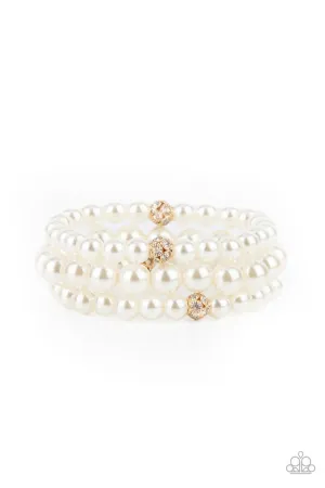 Here Comes the Heiress Gold Paparazzi Bracelet