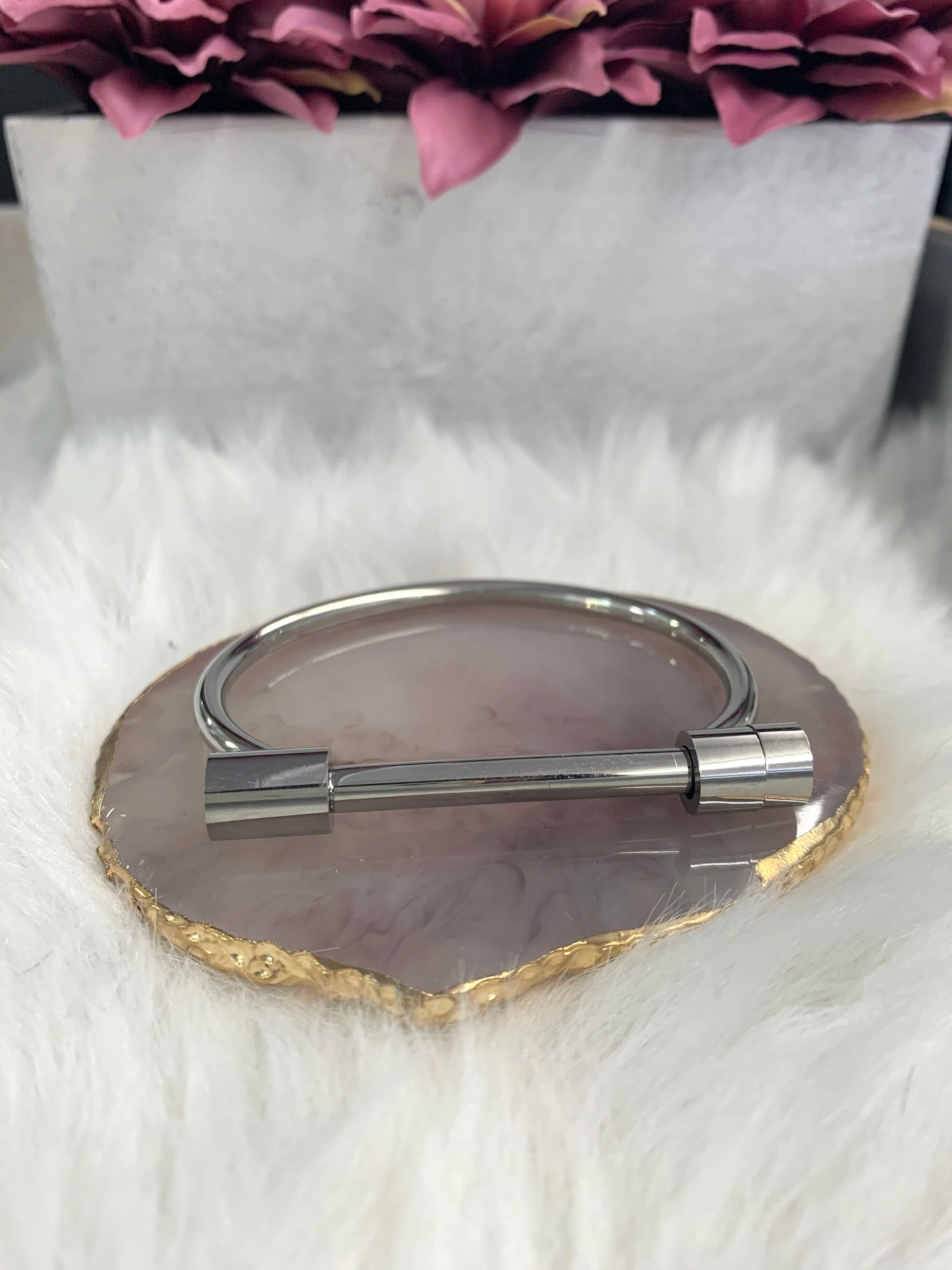 High Bar Cuff Bracelet: Silver