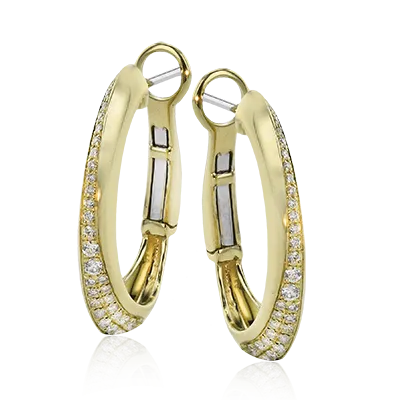Hoop Earring in 18k Gold with Diamonds
