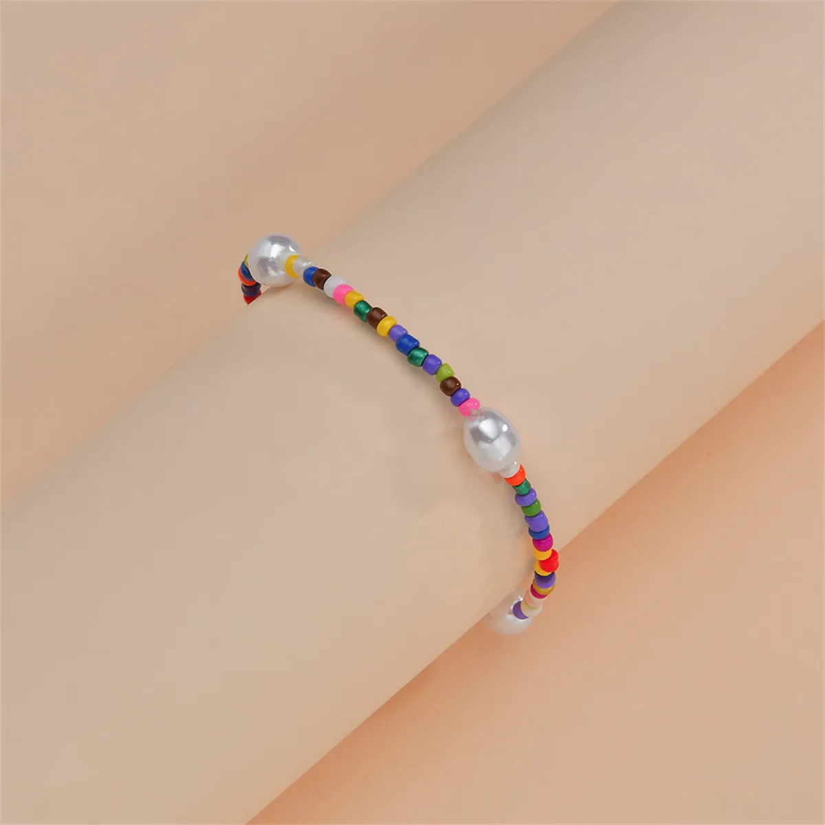 Howlite & Pearl Stretch Anklet