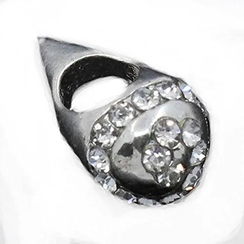 Ice Cream Cone Charm W/clear  Crystals Spacer Beads For Snake Chain Charm Bracelet