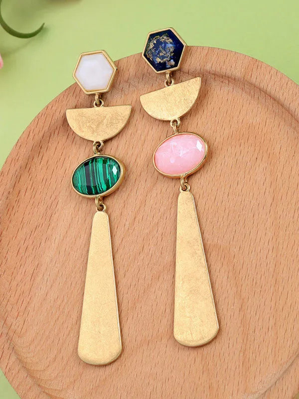 Irregular Geometric Long Earrings