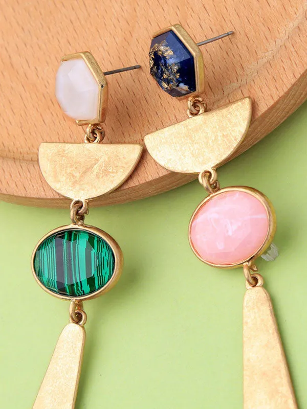 Irregular Geometric Long Earrings
