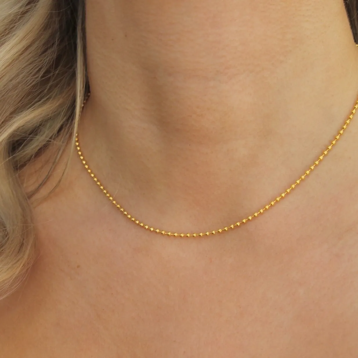 Jaden Mini Beaded Chain Necklace