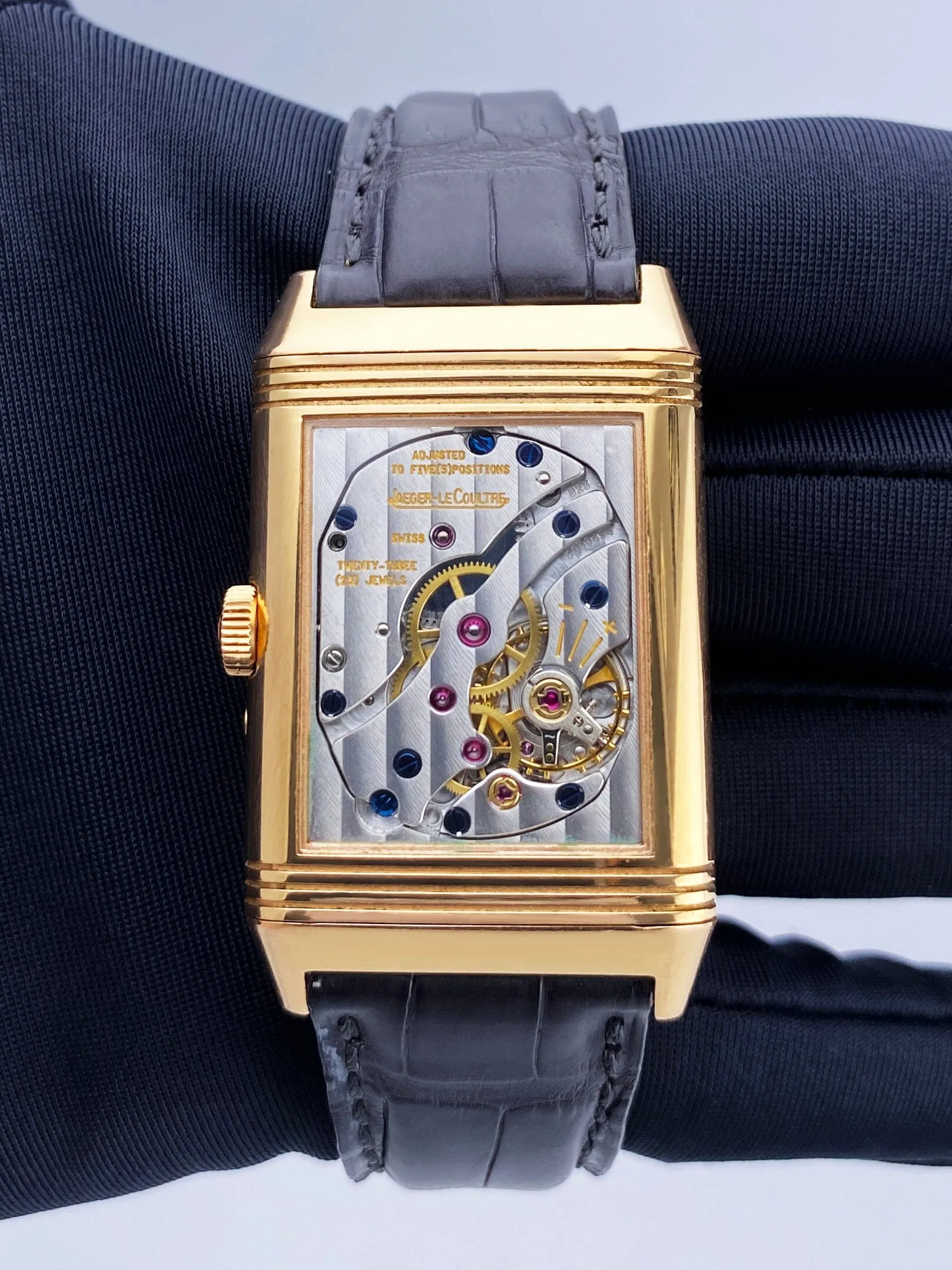 Jaeger LeCoultre Reverso 270.2.63 Sun Moon Rose Gold Mens Watch