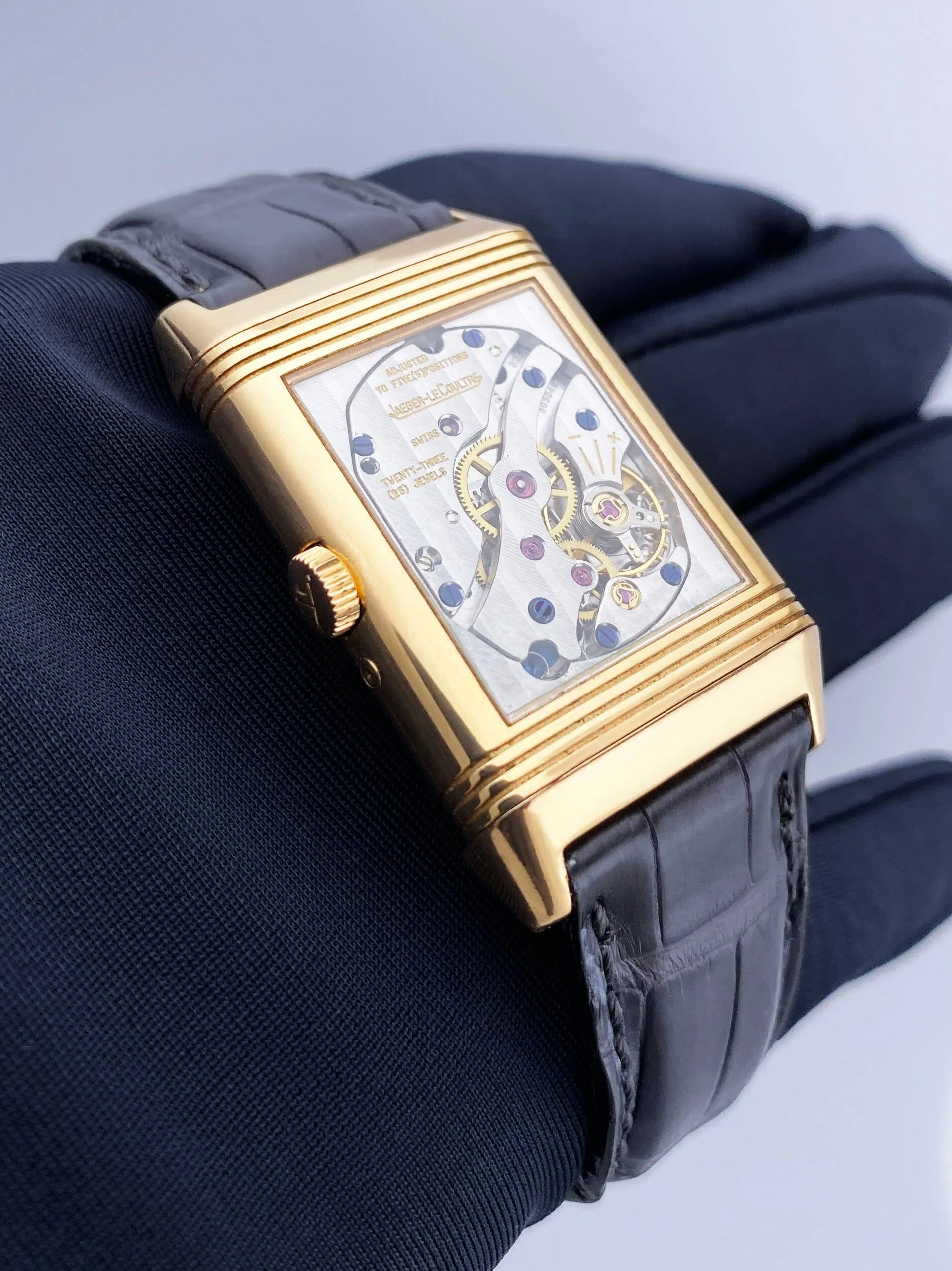 Jaeger LeCoultre Reverso 270.2.63 Sun Moon Rose Gold Mens Watch