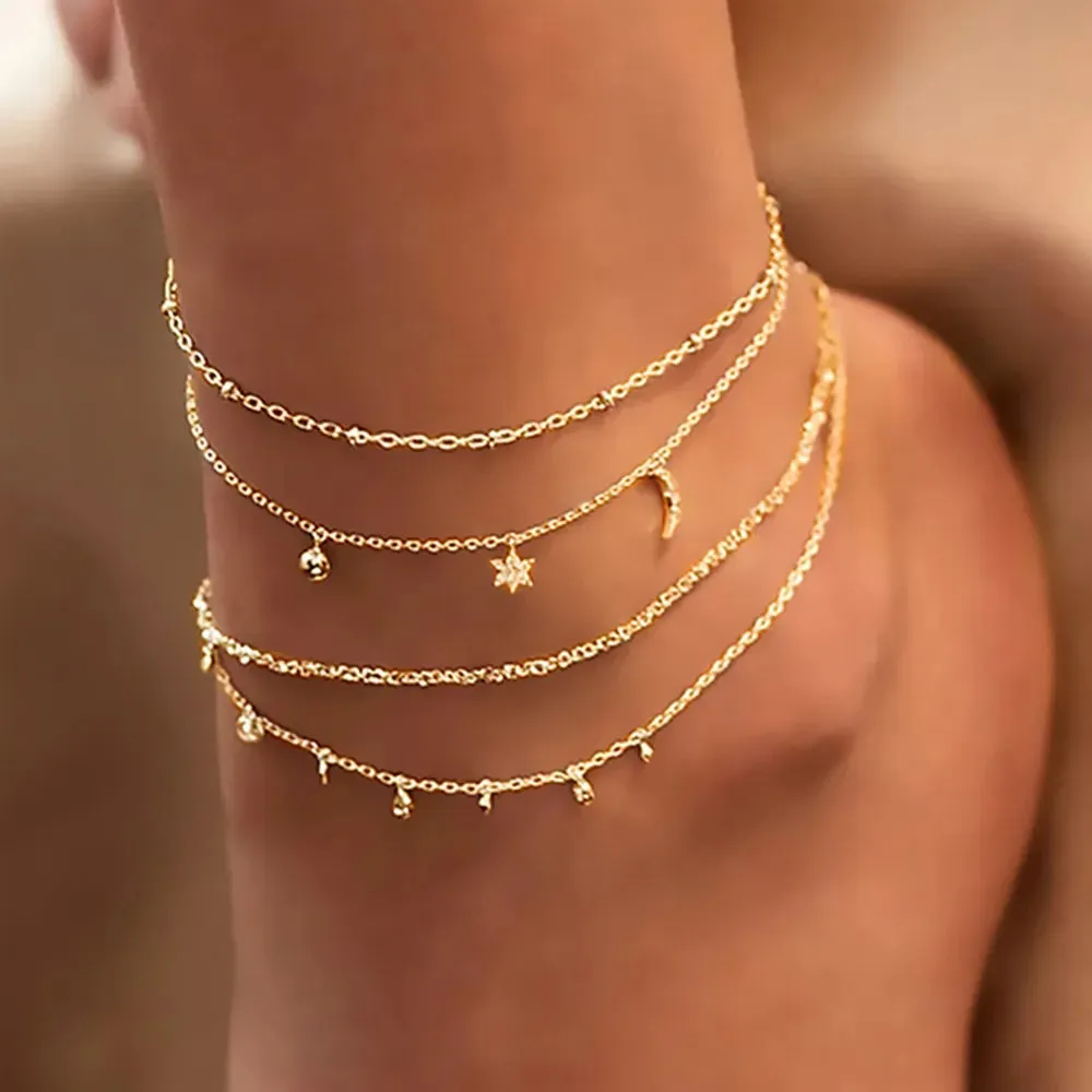 Jewellery - Bohemian Charm Anklet Set - New