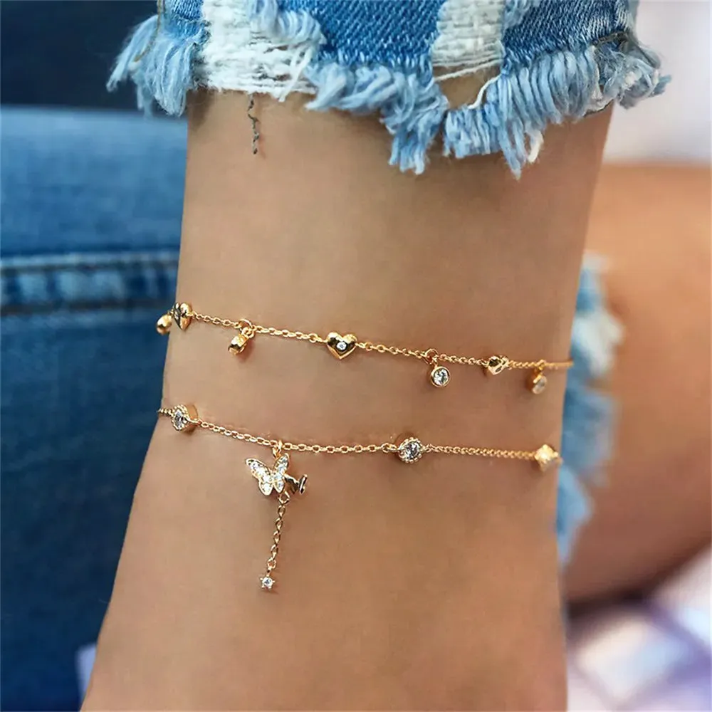 Jewellery - Bohemian Charm Anklet Set - New