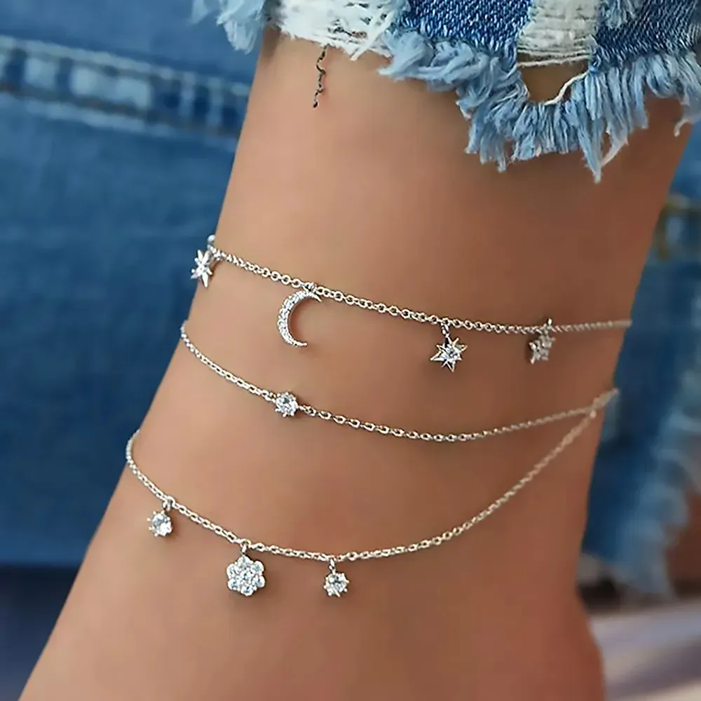 Jewellery - Bohemian Charm Anklet Set - New