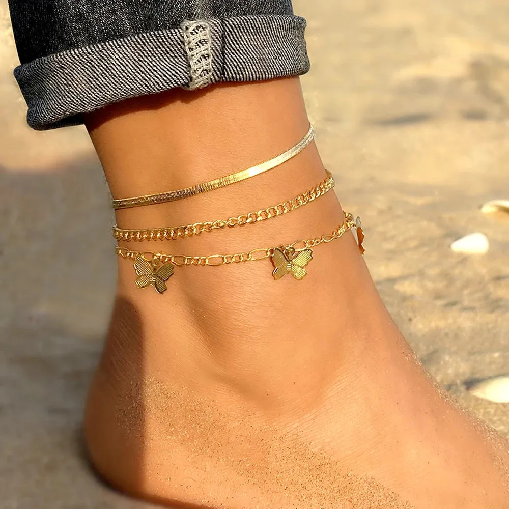 Jewellery - Bohemian Charm Anklet Set - New