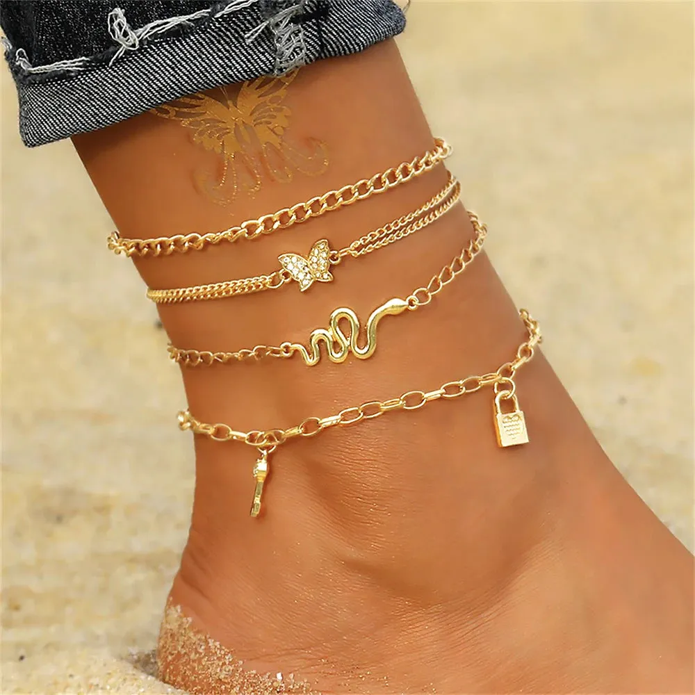Jewellery - Bohemian Charm Anklet Set - New