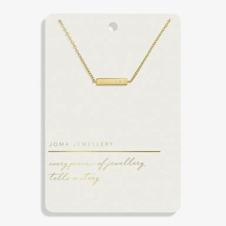 Joma Style Stories Bar Gold Necklace