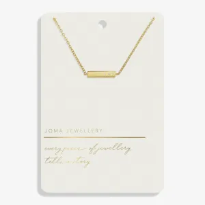 Joma Style Stories Bar Gold Necklace