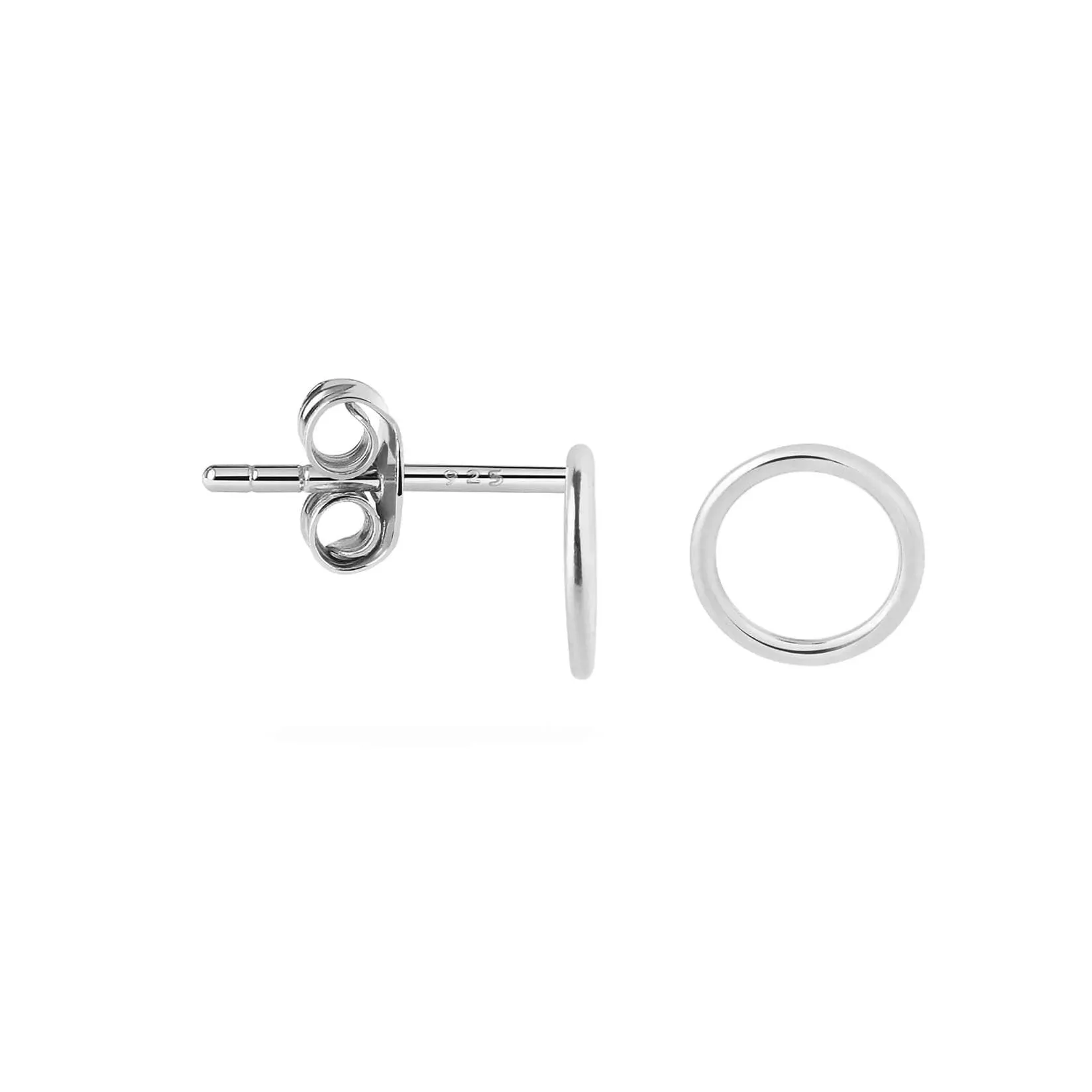 JUULRY Circle Stud Earrings Silver