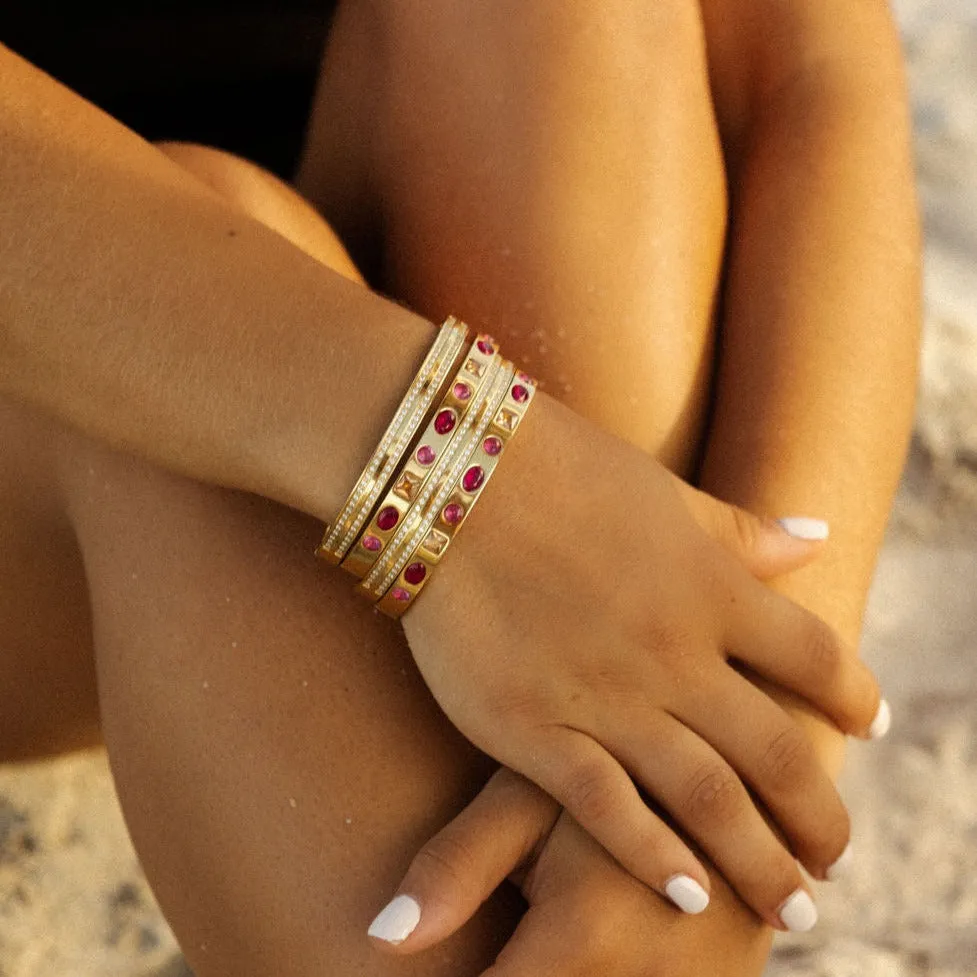 Kaleidoscope Magenta Bangle Cuff