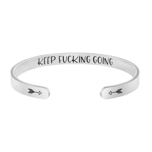 Keep F**king Going Inspirational Bracelets