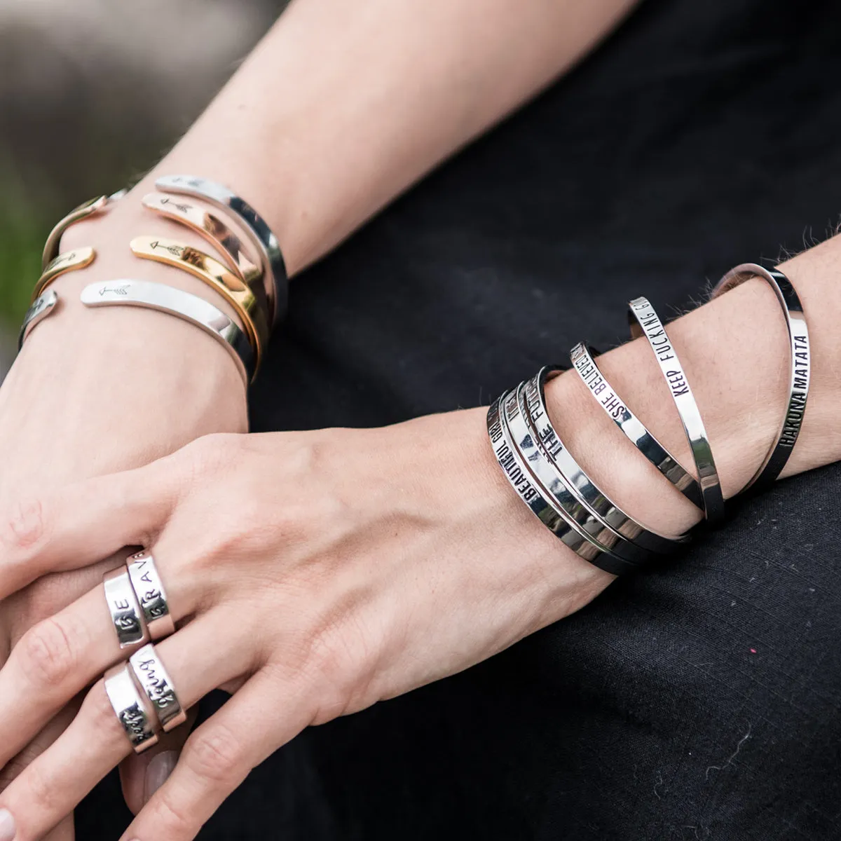 Keep F**king Going Inspirational Bracelets