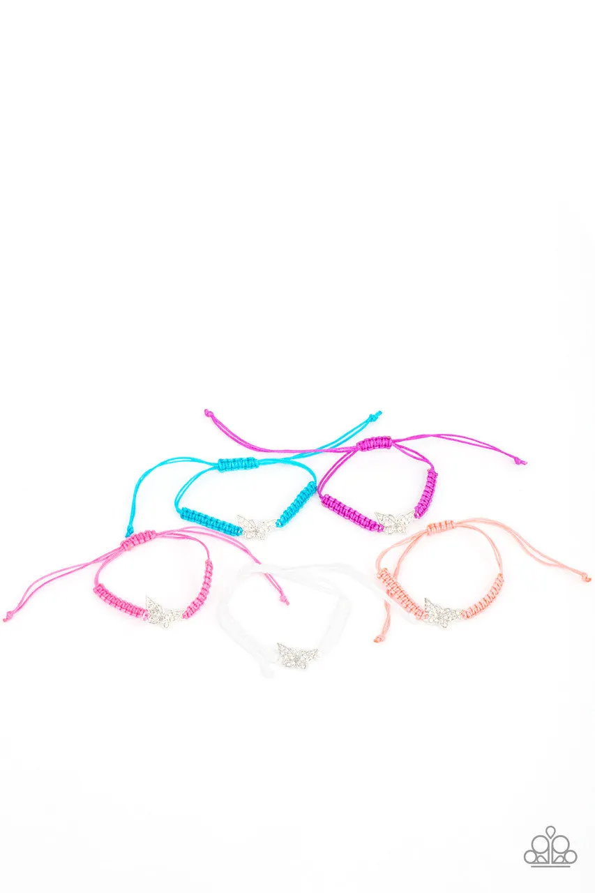 Kids' Starlet Shimmer Butterfly Pull-Cord Bracelet Set