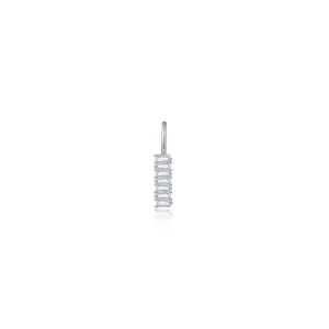 Lafonn Simulated Diamond Baguette Bar Charm Pendant P2026CLP
