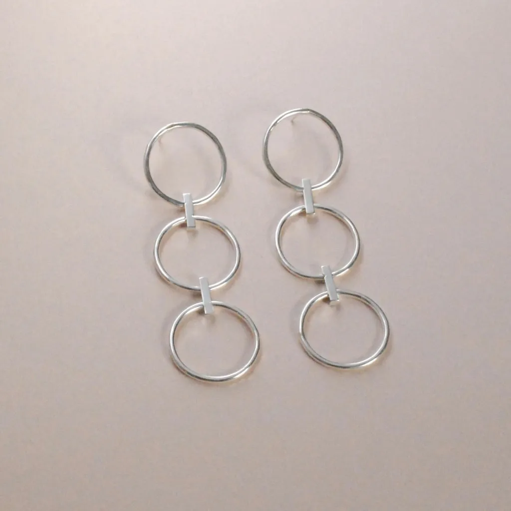 Large Link Circle Earrings