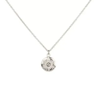 Large Sterling Silver Lucia Diamond Necklace