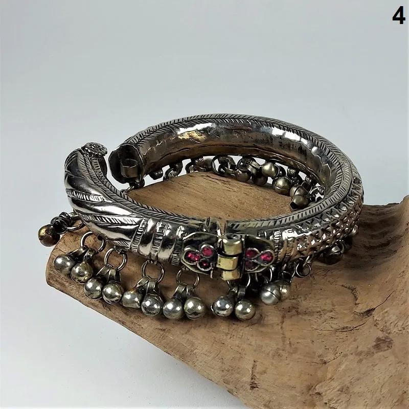 Large vintage Kuchi anklets with miniature bells
