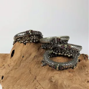 Large vintage Kuchi anklets with miniature bells